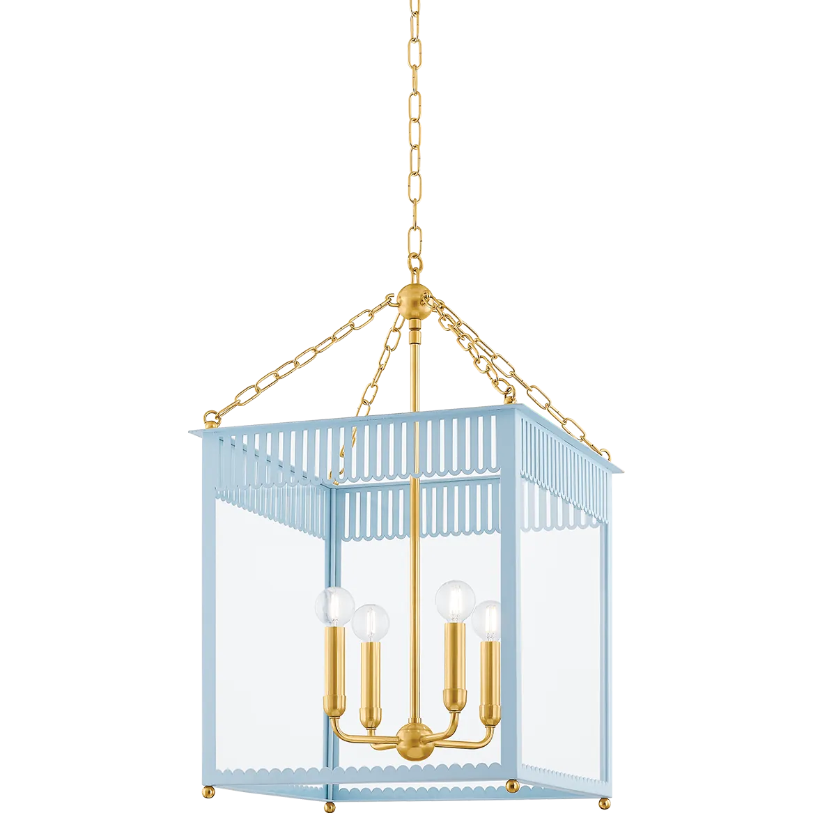 Hudson Valley Soft Arctic Blue / Large Rosalie Lantern Pendant H932704L-AGB/SAO