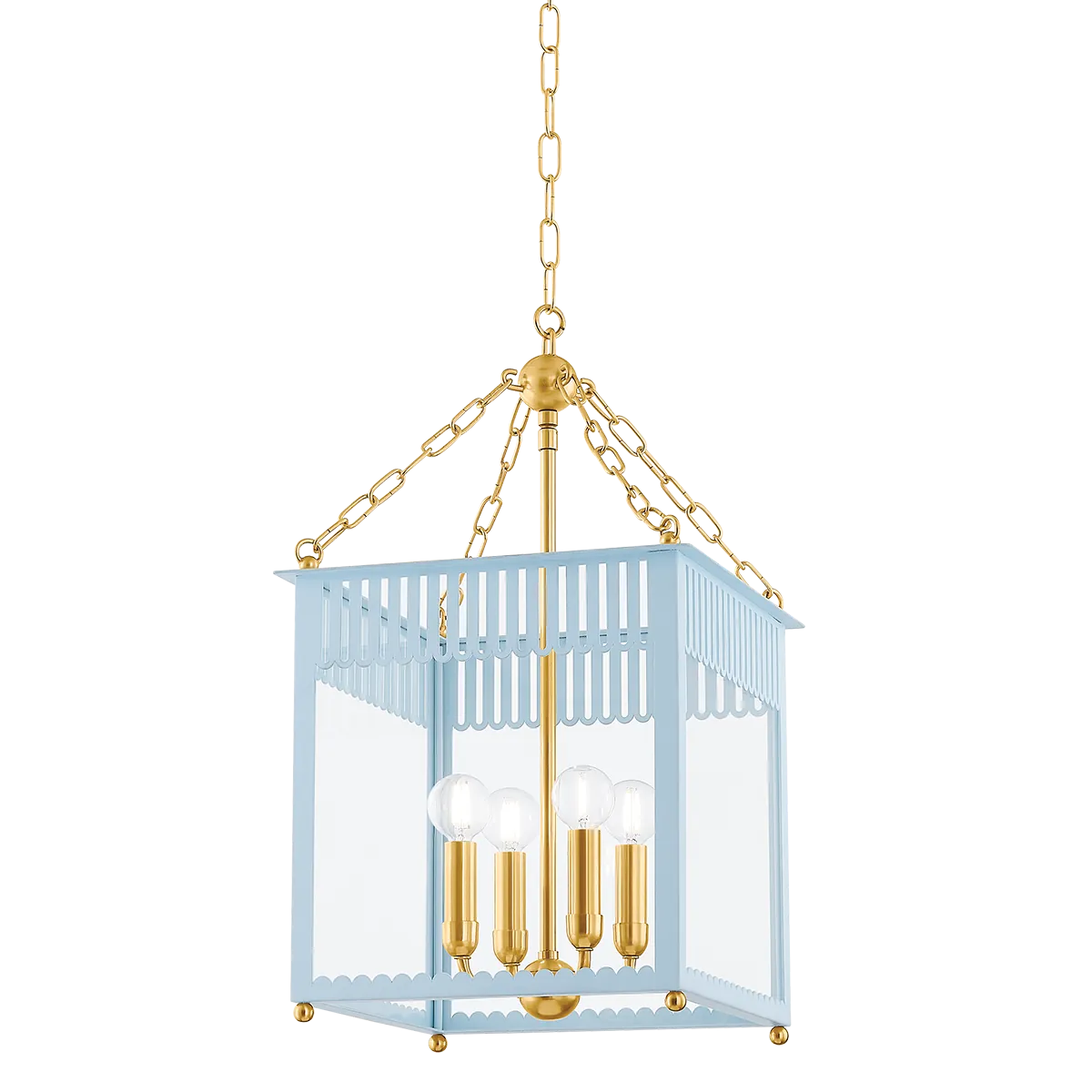 Hudson Valley Soft Arctic Blue / Small Rosalie Lantern Pendant H932704S-AGB/SAO