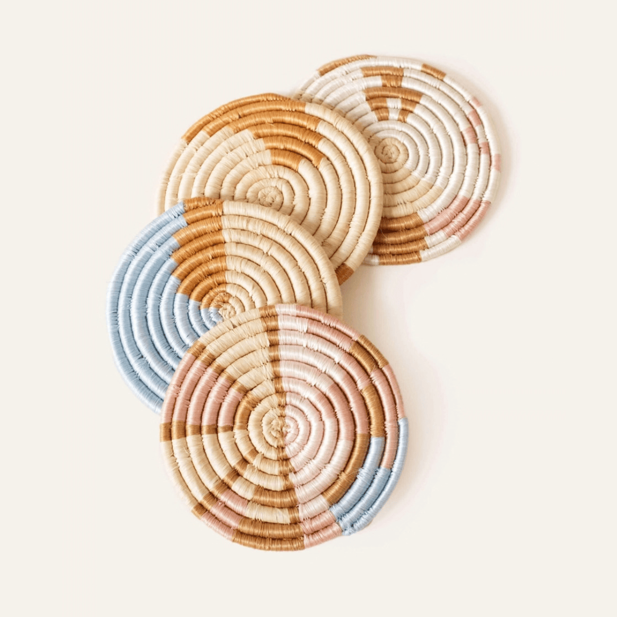 Indego Africa Mixed Abstract Form Set of 4 Coasters Coasters RPC152