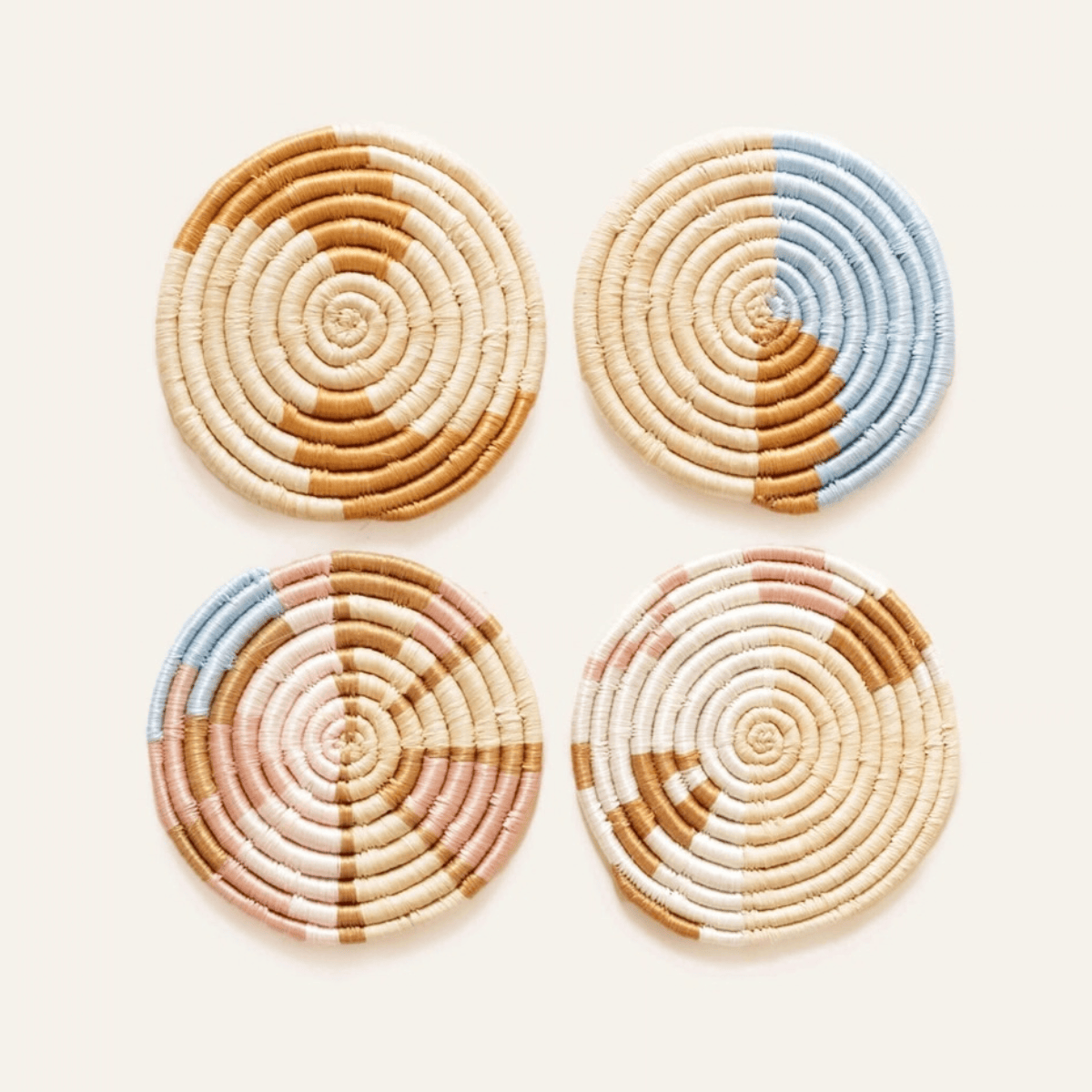 Indego Africa Mixed Abstract Form Set of 4 Coasters Coasters RPC152
