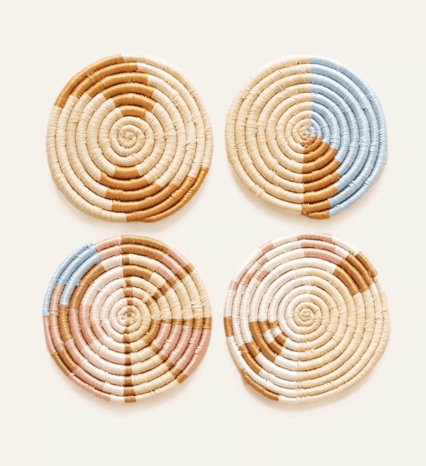 Mixed Abstract Form Set of 4 Coasters - secondary