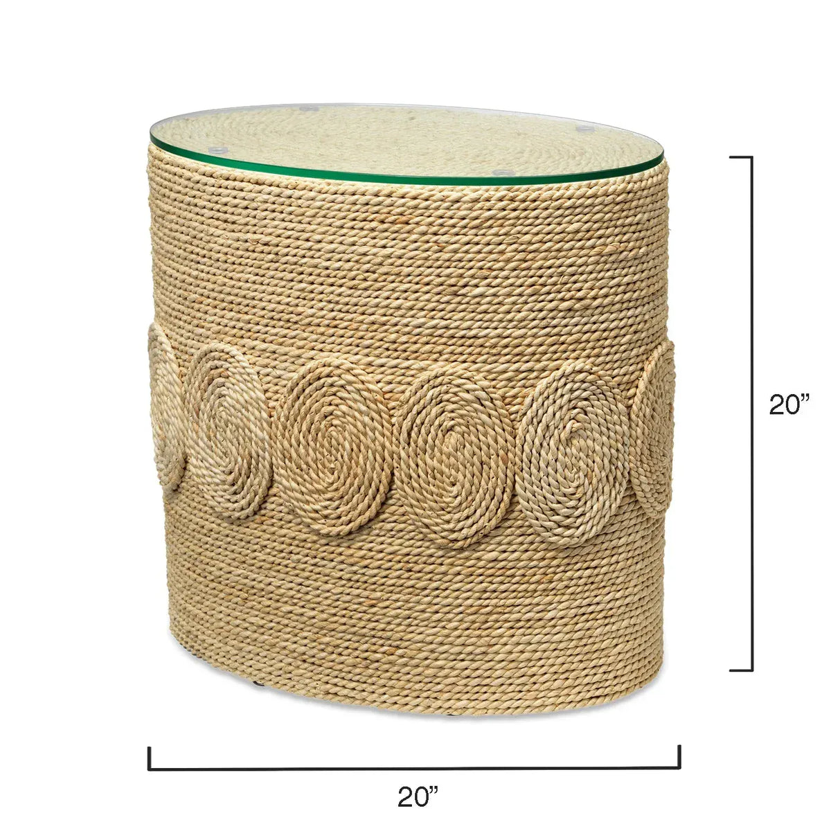 Jamie Young Barbados Oval Side Table Side Table 20BARB-STOW
