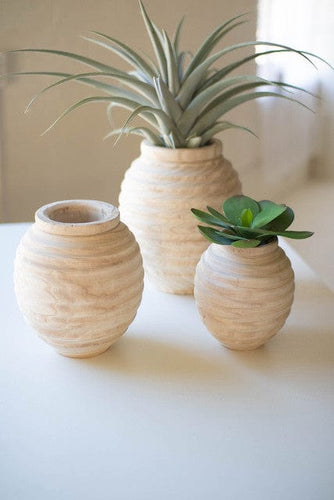 Kalalou Natural Wood Vases Vases
