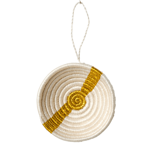 Kazi Metallic Stripe Basket Ornament Seasonal & Holiday Decorations OO.10276