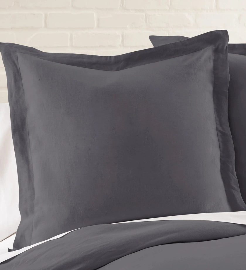 Charcoal Washed Euro Sham - secondary