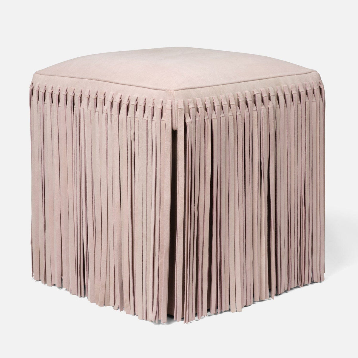 Made Goods Blush Suede Hallie Stool Stools FURHALLIESTBL
