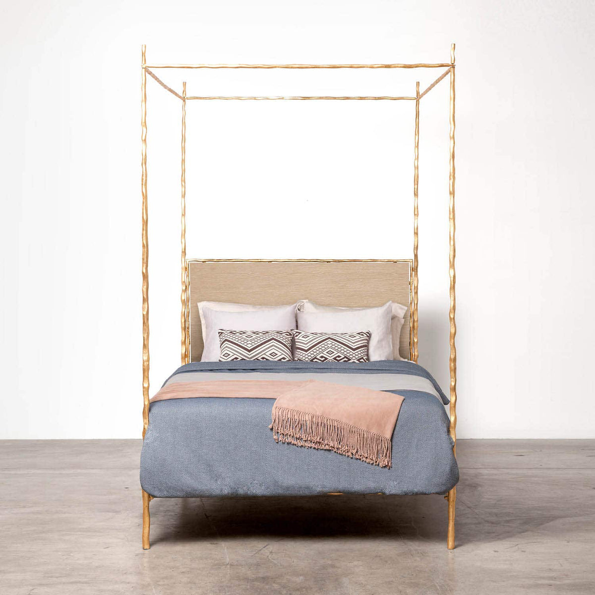 Made Goods Brennan Short Canopy Bed - King Bed Frames FURBRENBDSHKGGLVT-SD