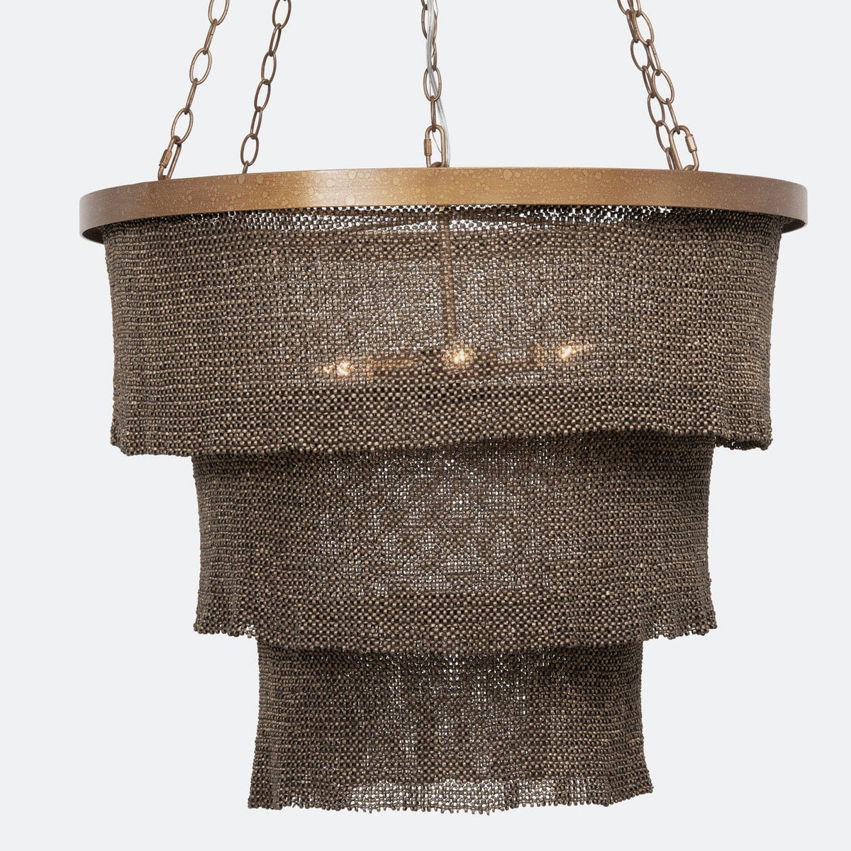 Made Goods Bronze Coco Beads/Gold Metal Patricia Round Chandelier Chandeliers CHAPATRIC3025BZ