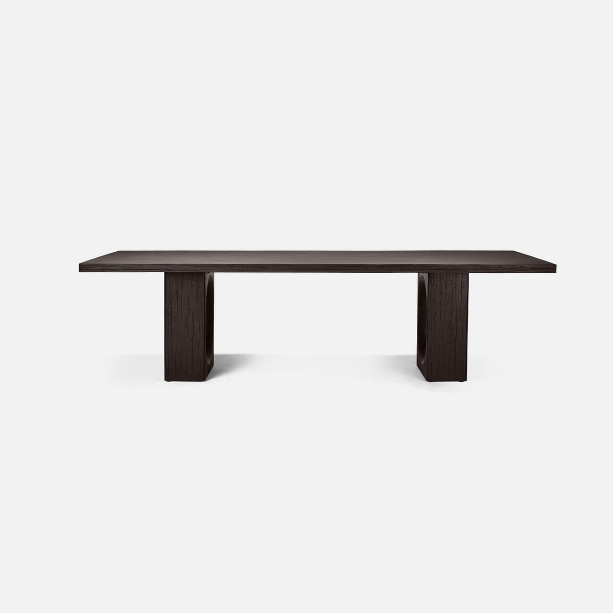Made Goods Charcoal Bronze Faux Bois Fiber Reinforced Concrete Kortez Dining Table Dining Tables FURKORTDN11042CBFB