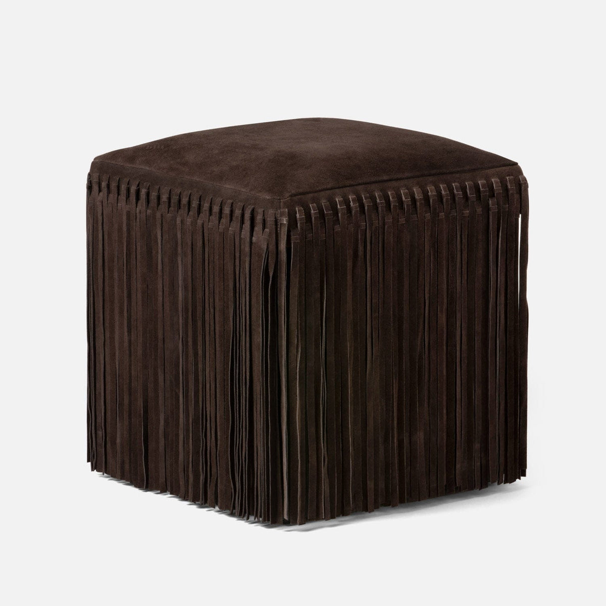 Made Goods Chocolate Suede Hallie Stool Stools FURHALLIESTCH