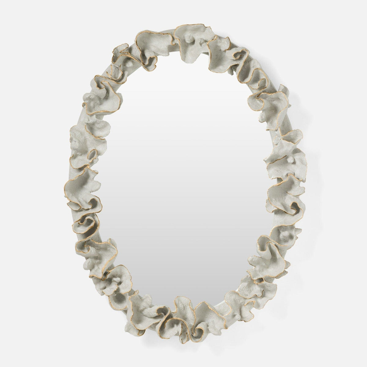 Made Goods Cloud Gray/Gold Faux Coral Coco Mirror Mirrors MIRCOCO3647CGGL