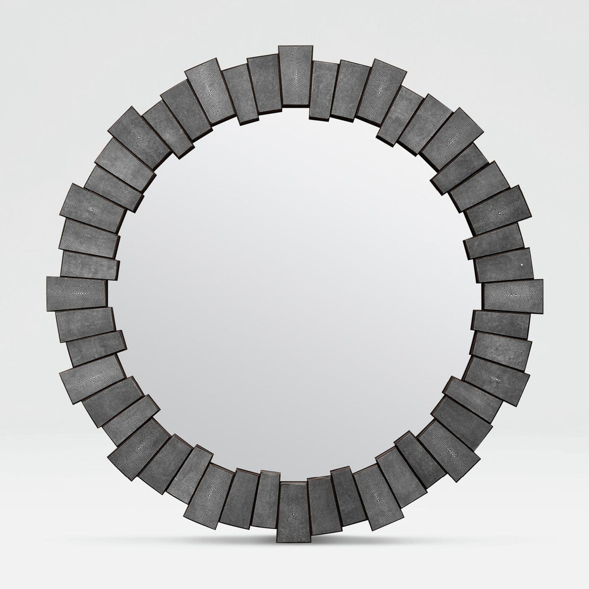 Made Goods Cool Gray Realistic Faux Shagreen Claude Mirror Mirrors MIRCLAUDE0044FSGY