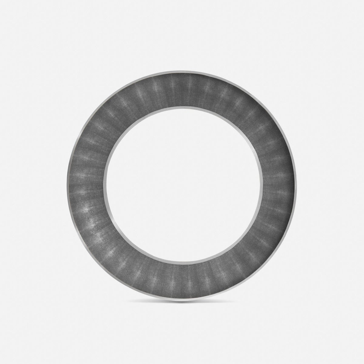 Made Goods Cool Gray Realistic Faux Shagreen/Silver Metal Armond Mirror Mirrors MIRARMOND0050FSGYSL