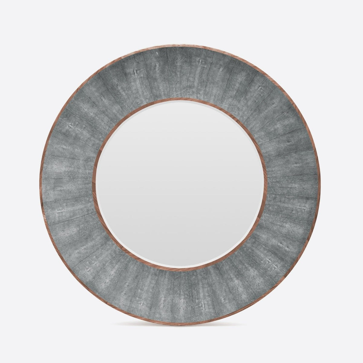 Made Goods Cool Gray Realistic Faux Shagreen/Walnut Veneer Armond Mirror Mirrors MIRARMOND0050FSGY