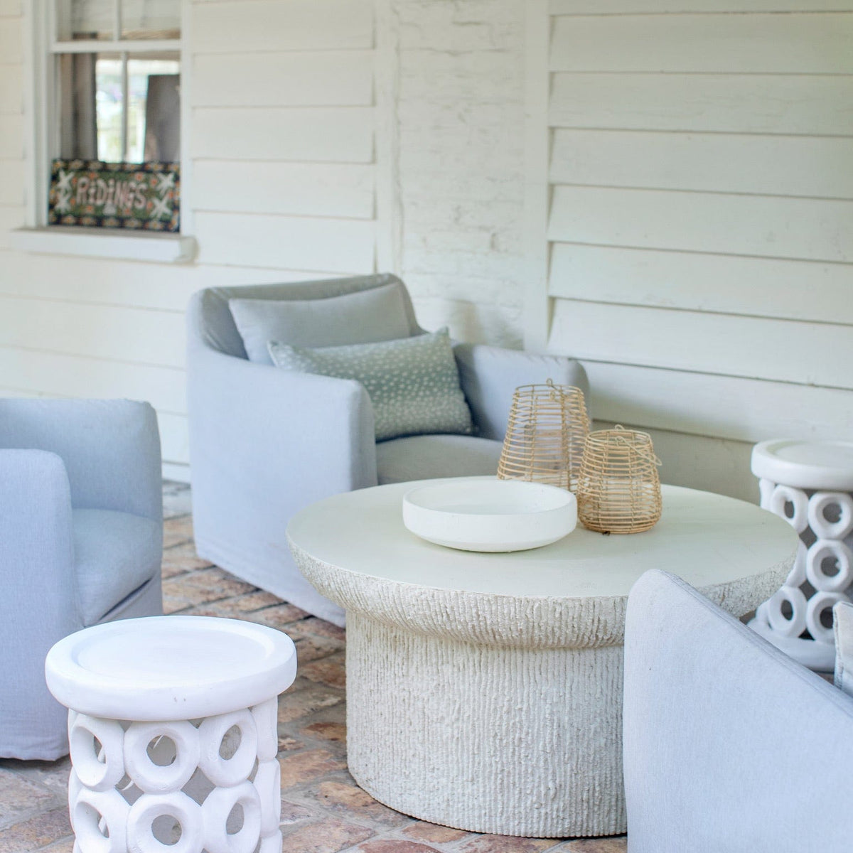 Made Goods Dagen Stool in White Accent Tables FURDAGENSTWH