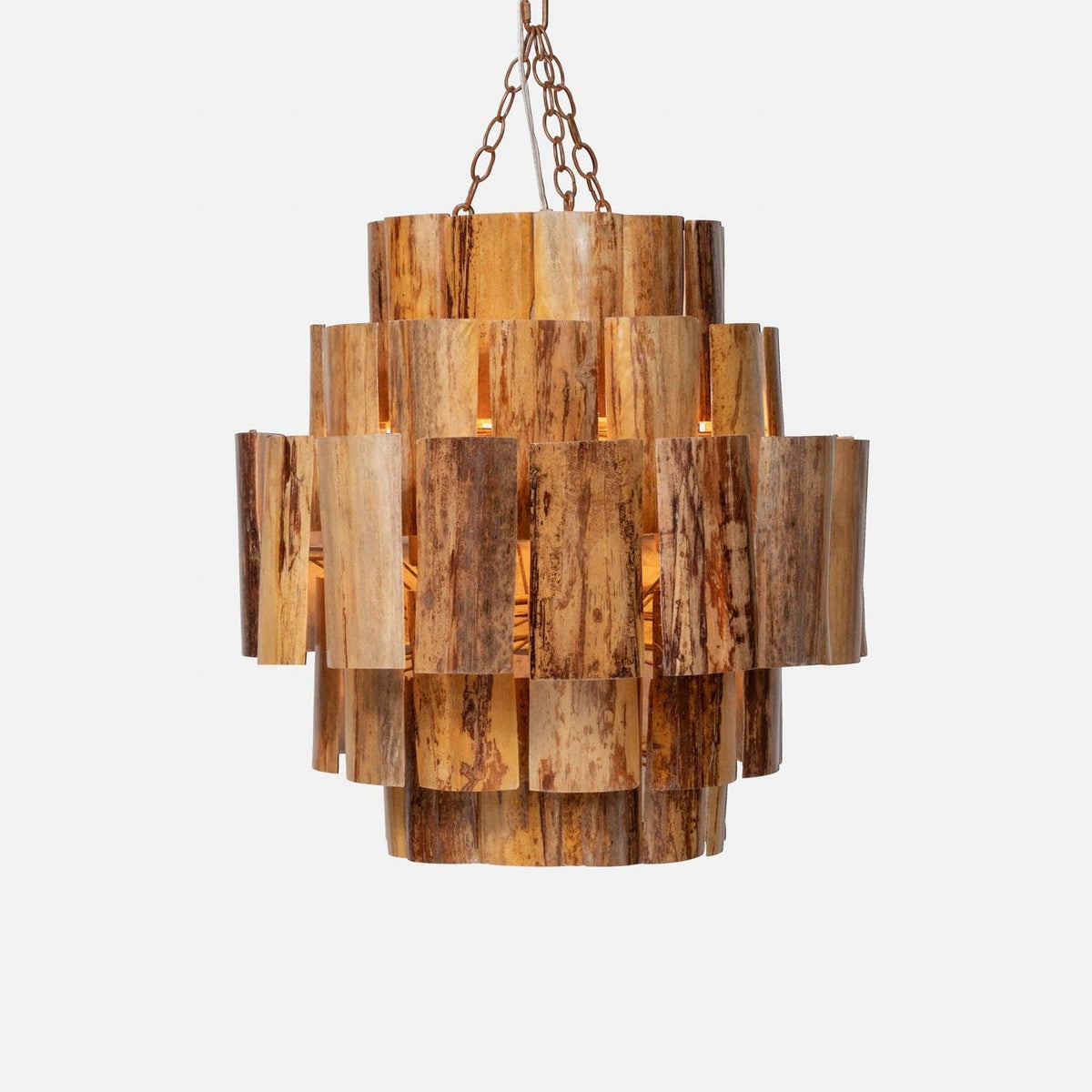 Made Goods Dark Natural Banana Bark Marjorie Chandelier Chandeliers CHAMARJOR2426DK3CH