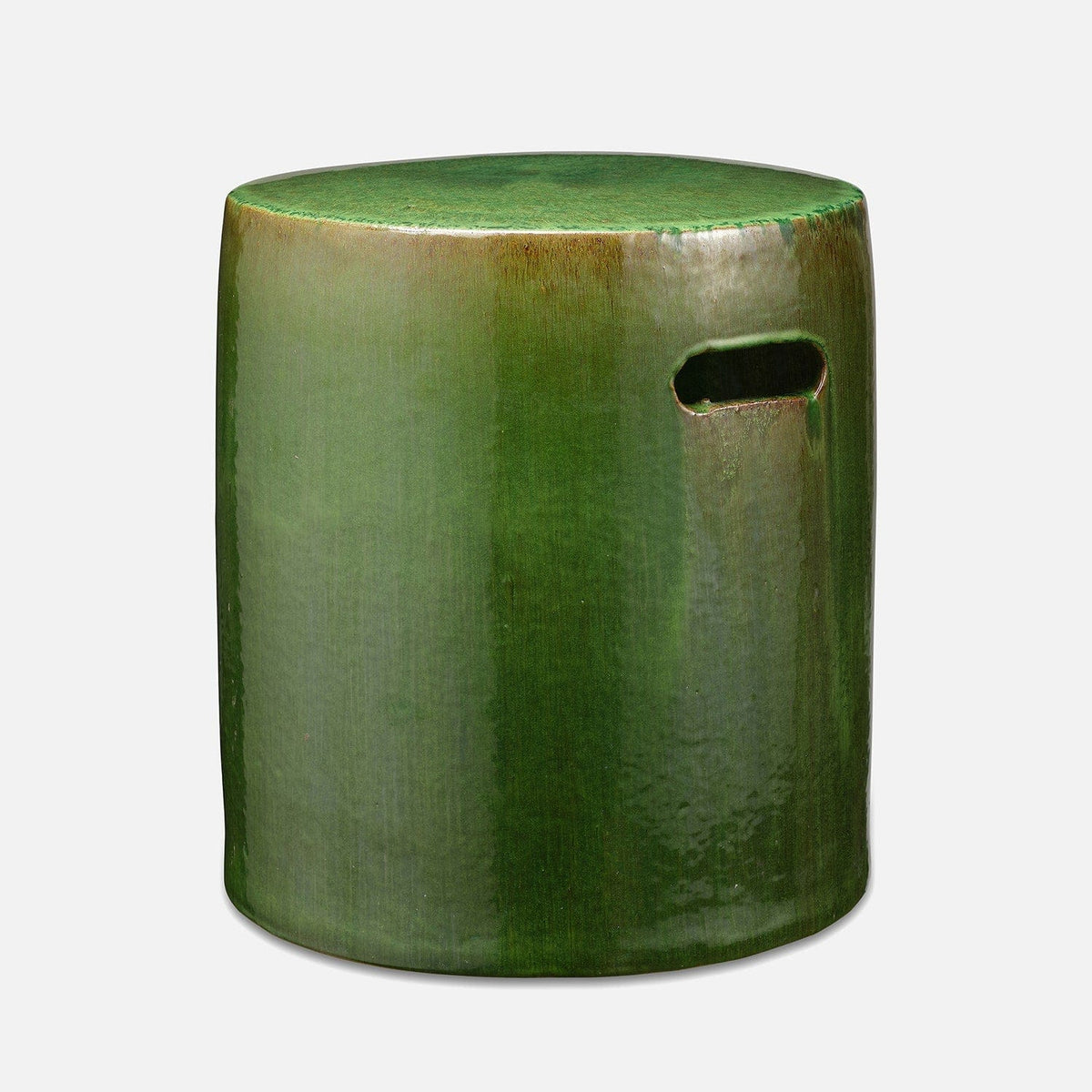 Made Goods Dark Olive Stoneware Idris Stool Stool FURIDRISSTGN