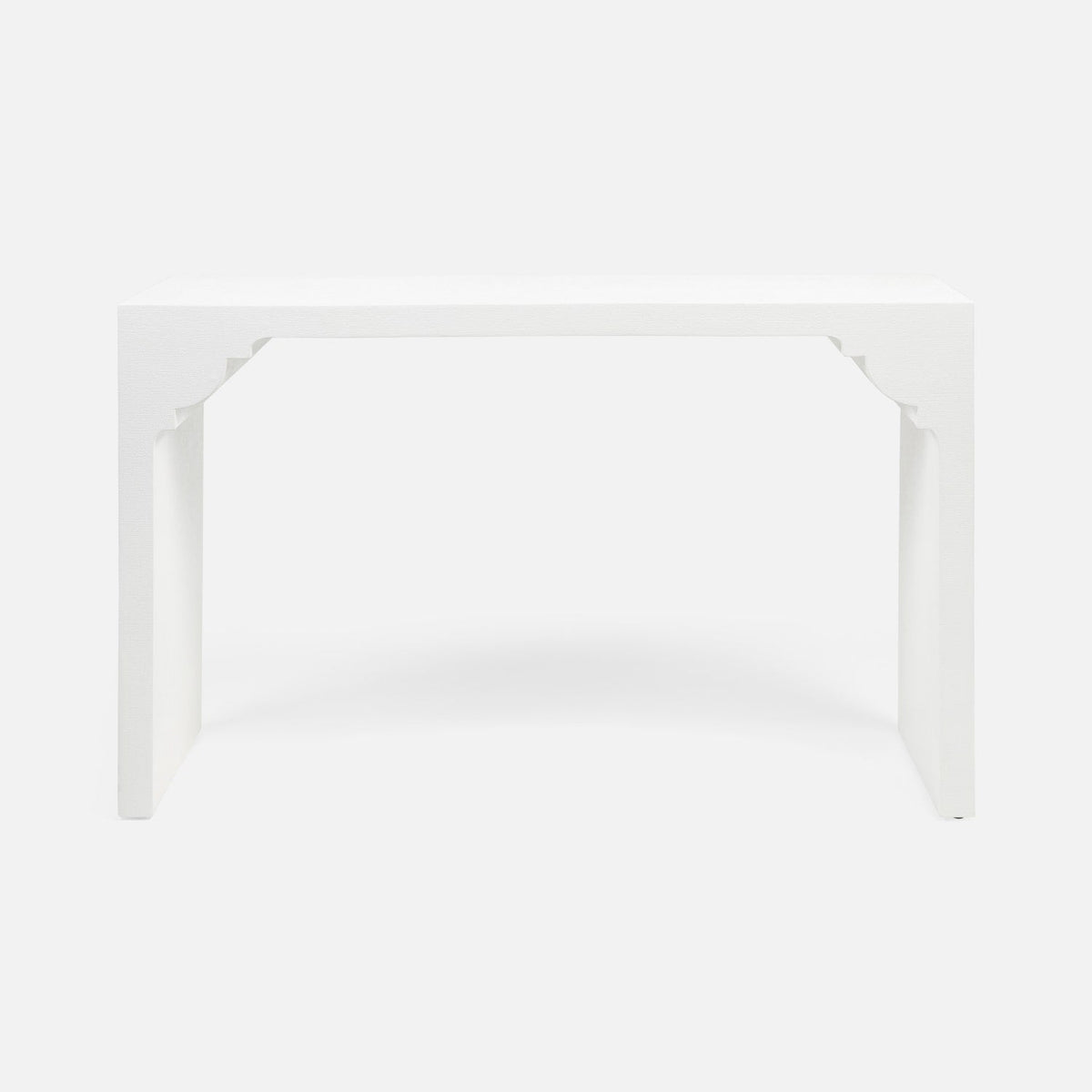 Made Goods Designer White Faux Jute Felton Console Console Table FURFELTONCN5218LNDW
