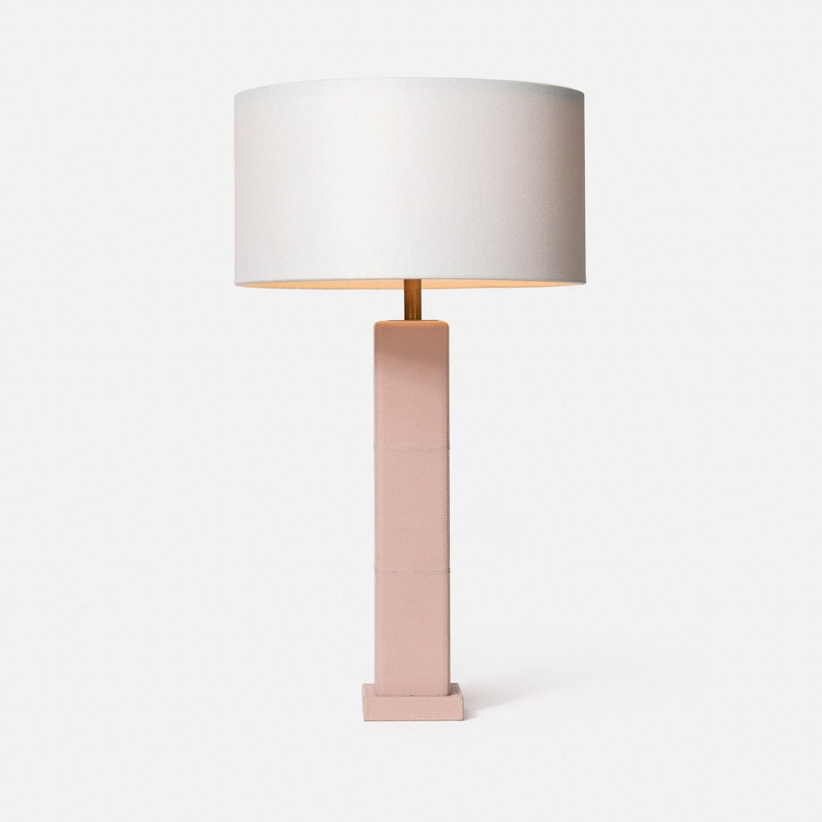 Made Goods Dusty Rose Full-Grain Leather Charlie Table Lamp Table Lamps LGHCHARLIESHDR