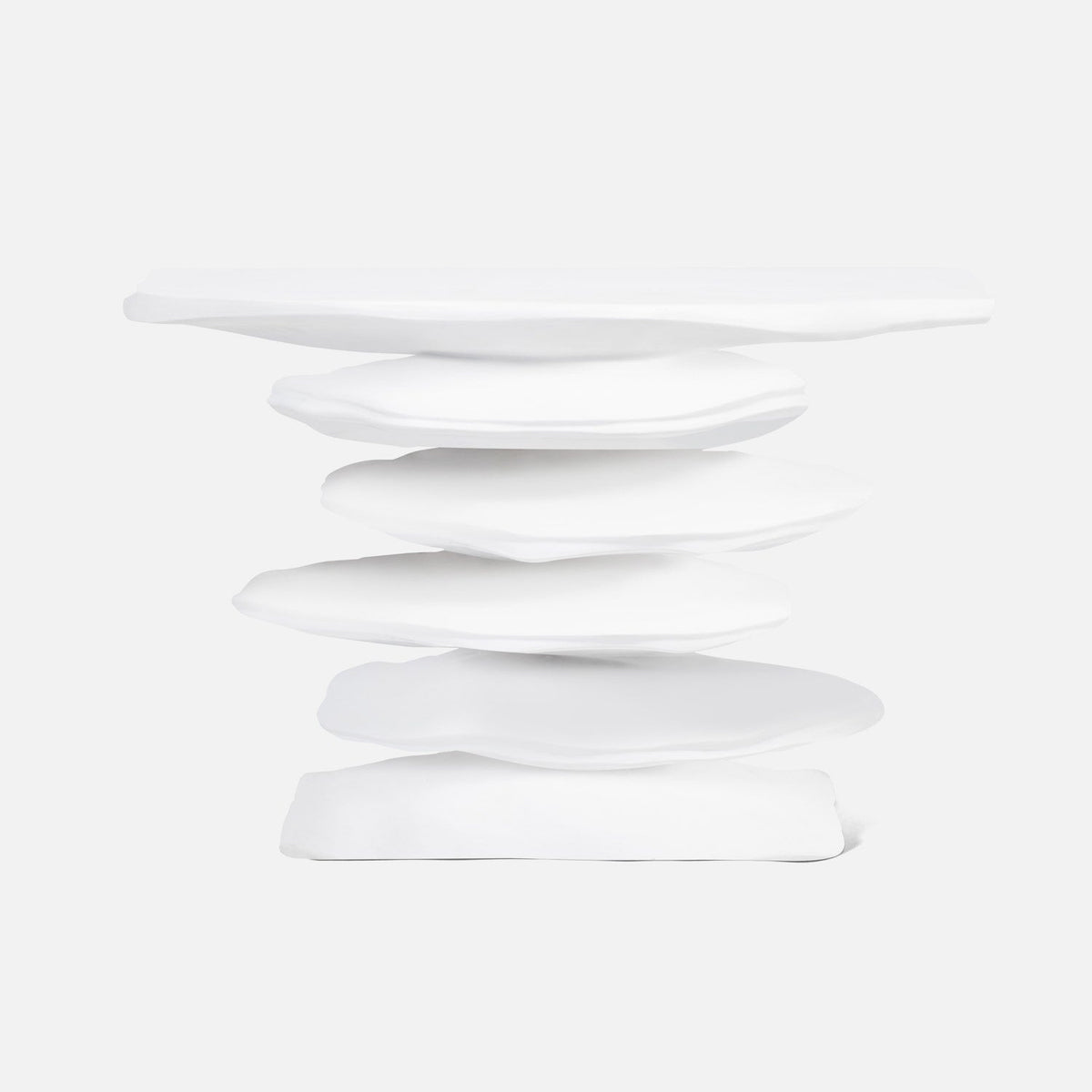 Made Goods Flat White Resin Zuri Console Console Table FURZURICON4813WH