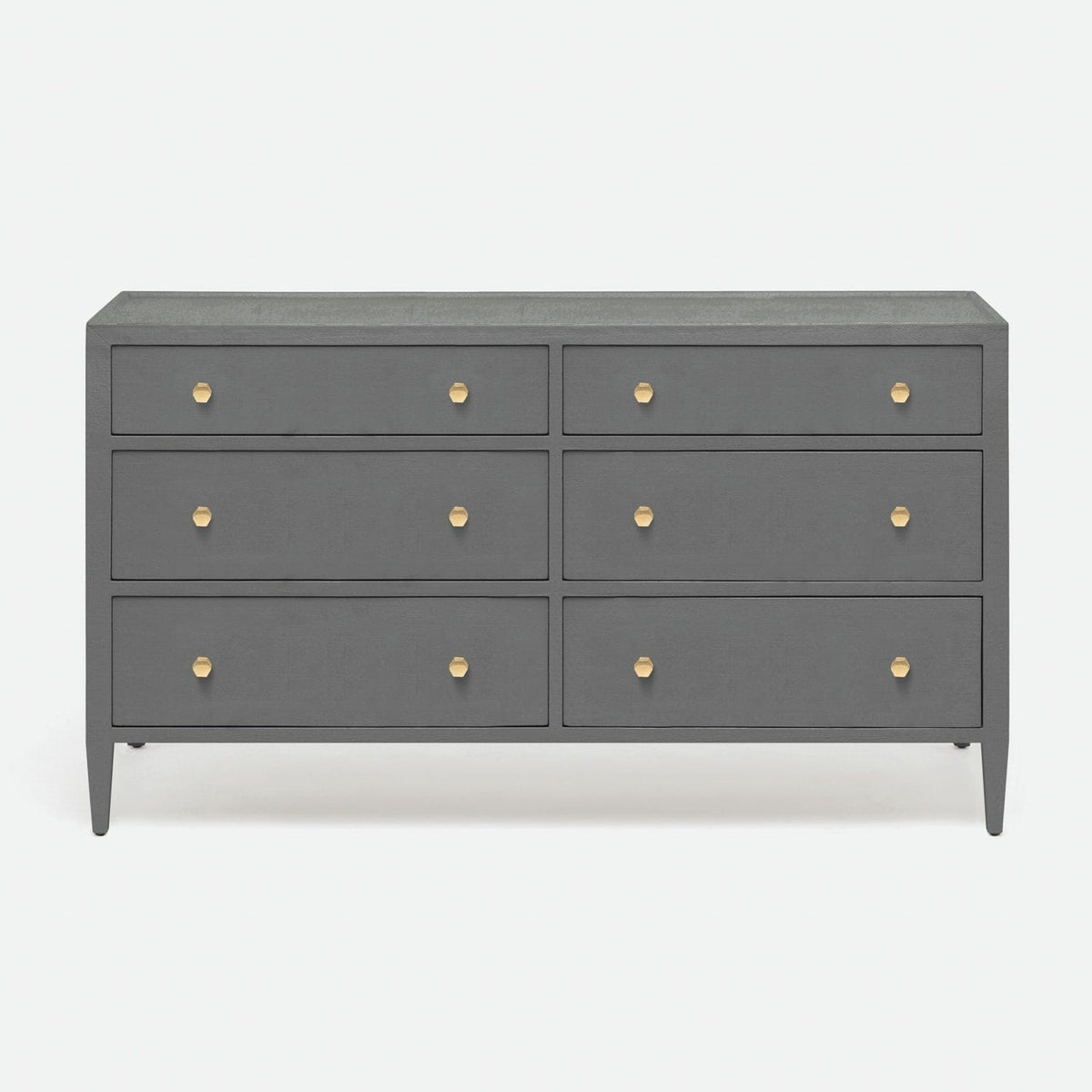 Made Goods Graphite Faux Belgian Linen Jarin 60 Inch Dresser Dressers FURJARINDR60LNGR