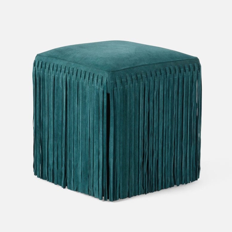 Made Goods Jade Suede Hallie Stool Stools FURHALLIESTJD