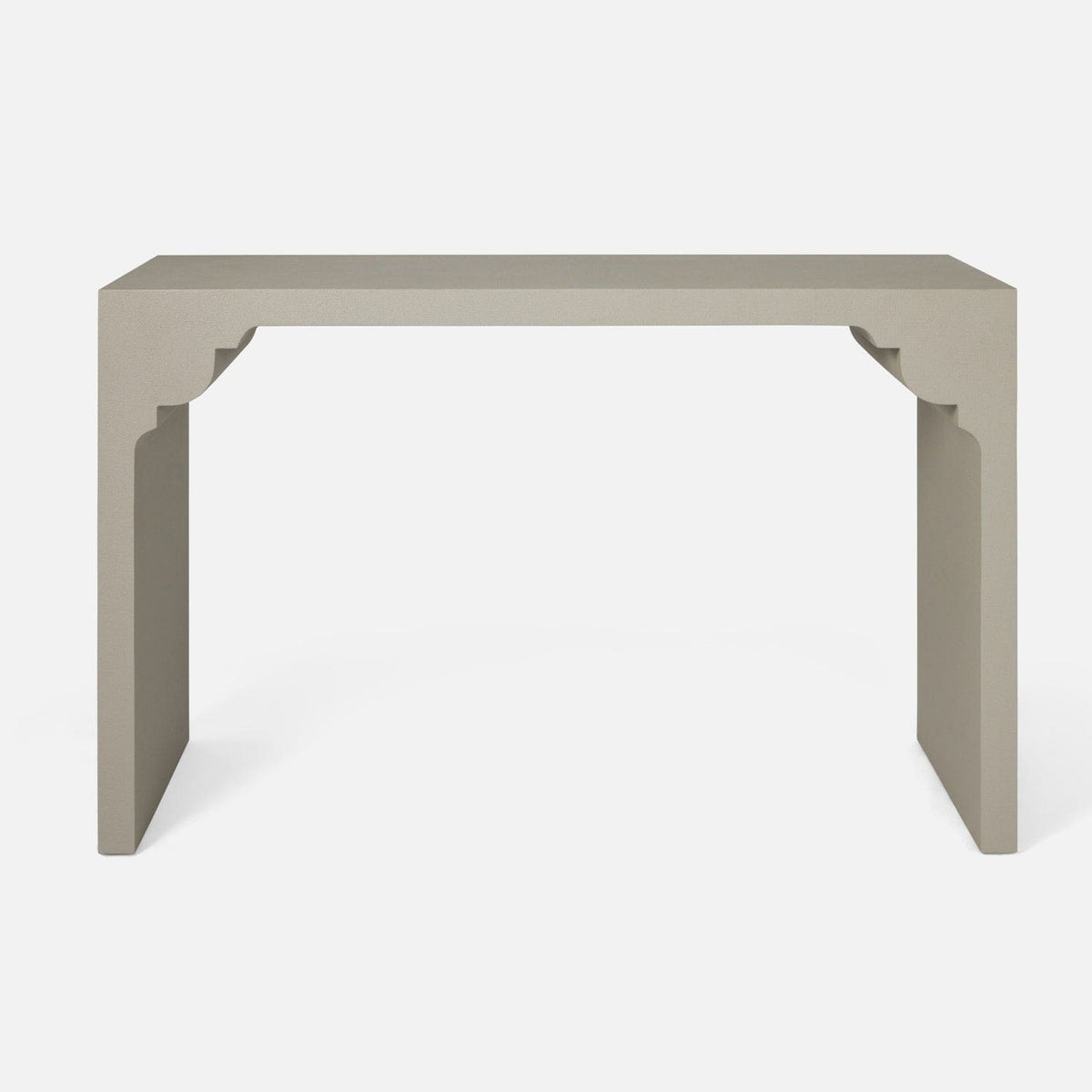 Made Goods Light Gray Faux Jute Felton Console Console Table FURFELTONCN5218LNLG