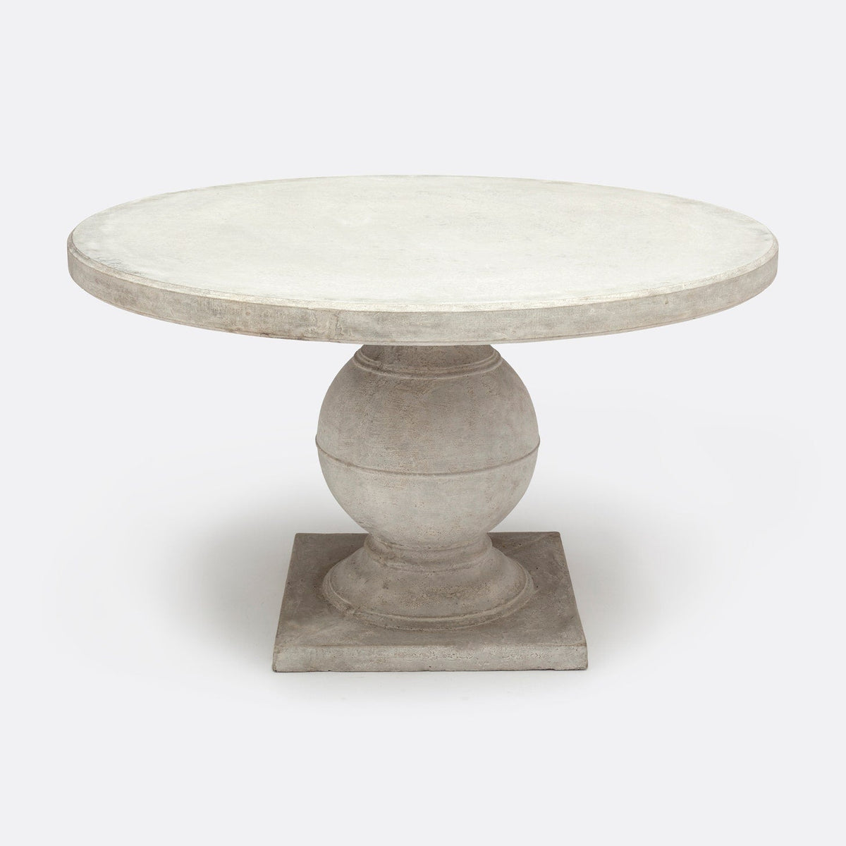 Made Goods Light Gray Reconstituted Stone Cyril Round Dining Table Dining Tables FURCYRIL0060RDFLA