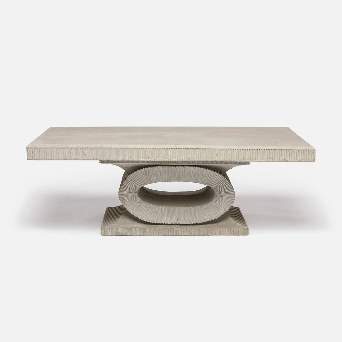 Made Goods Light Gray Reconstituted Stone Grier Coffee Table Coffee Tables FURGRIERCFFLA
