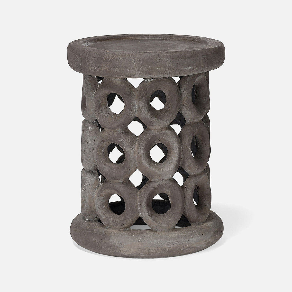 Made Goods Midnight Gray Reconstituted Stone Dagen Stool Stool FURDAGENSTMNG