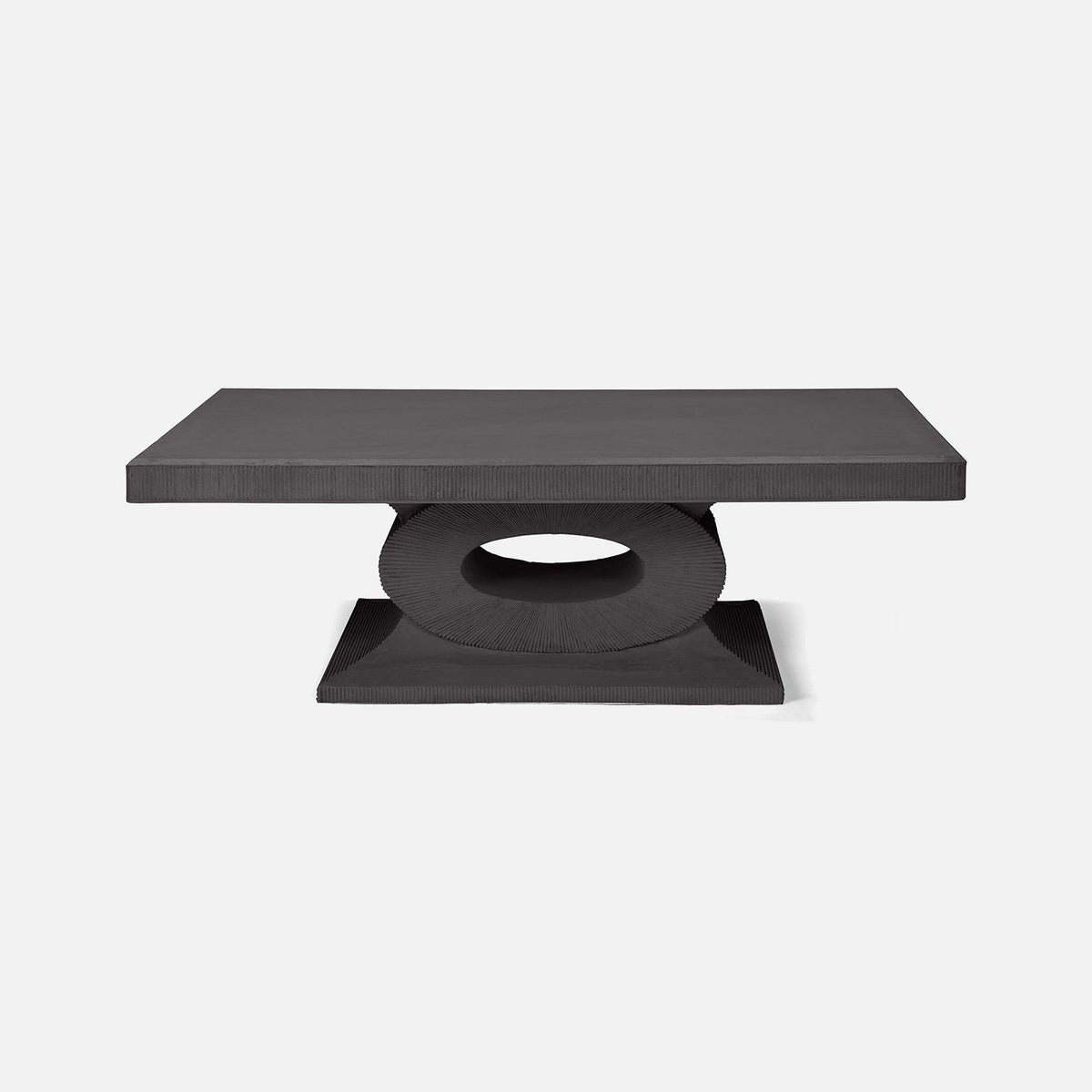 Made Goods Midnight Gray Reconstituted Stone Grier Coffee Table Coffee Tables FURGRIERCFMNG