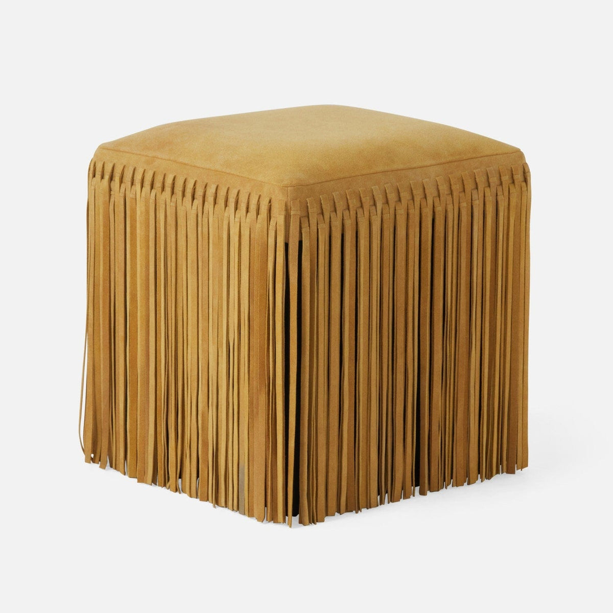 Made Goods Mustard Suede Hallie Stool Stools FURHALLIESTMU