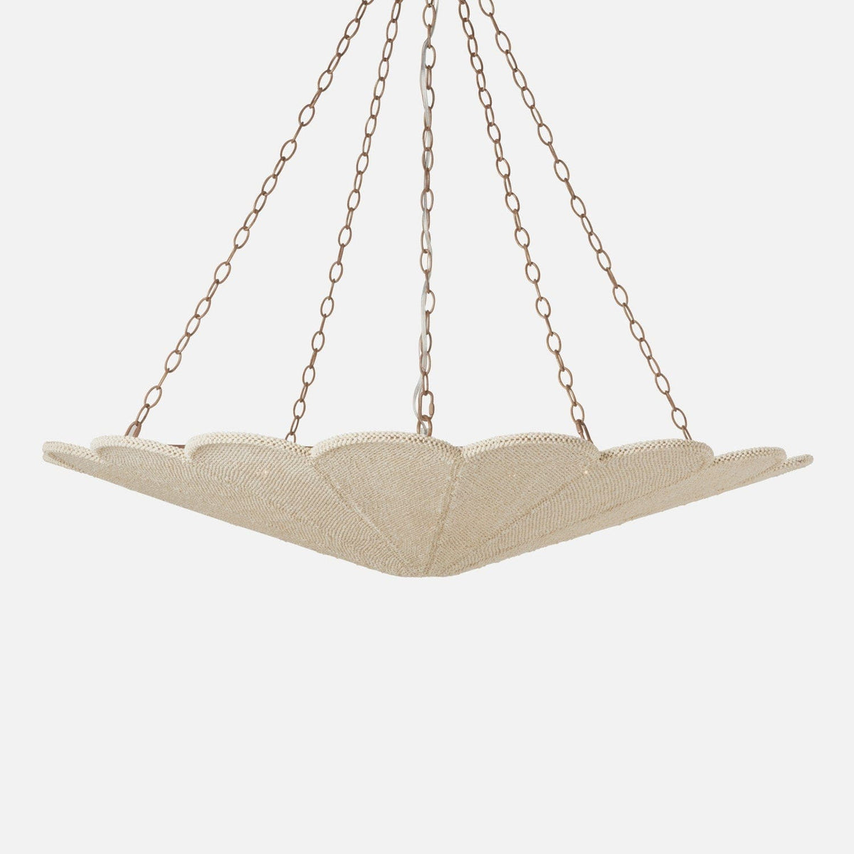 Made Goods Natural Coco Beads/Gold Metal Sofia Chandelier Chandeliers CHASOFIA48NTGL