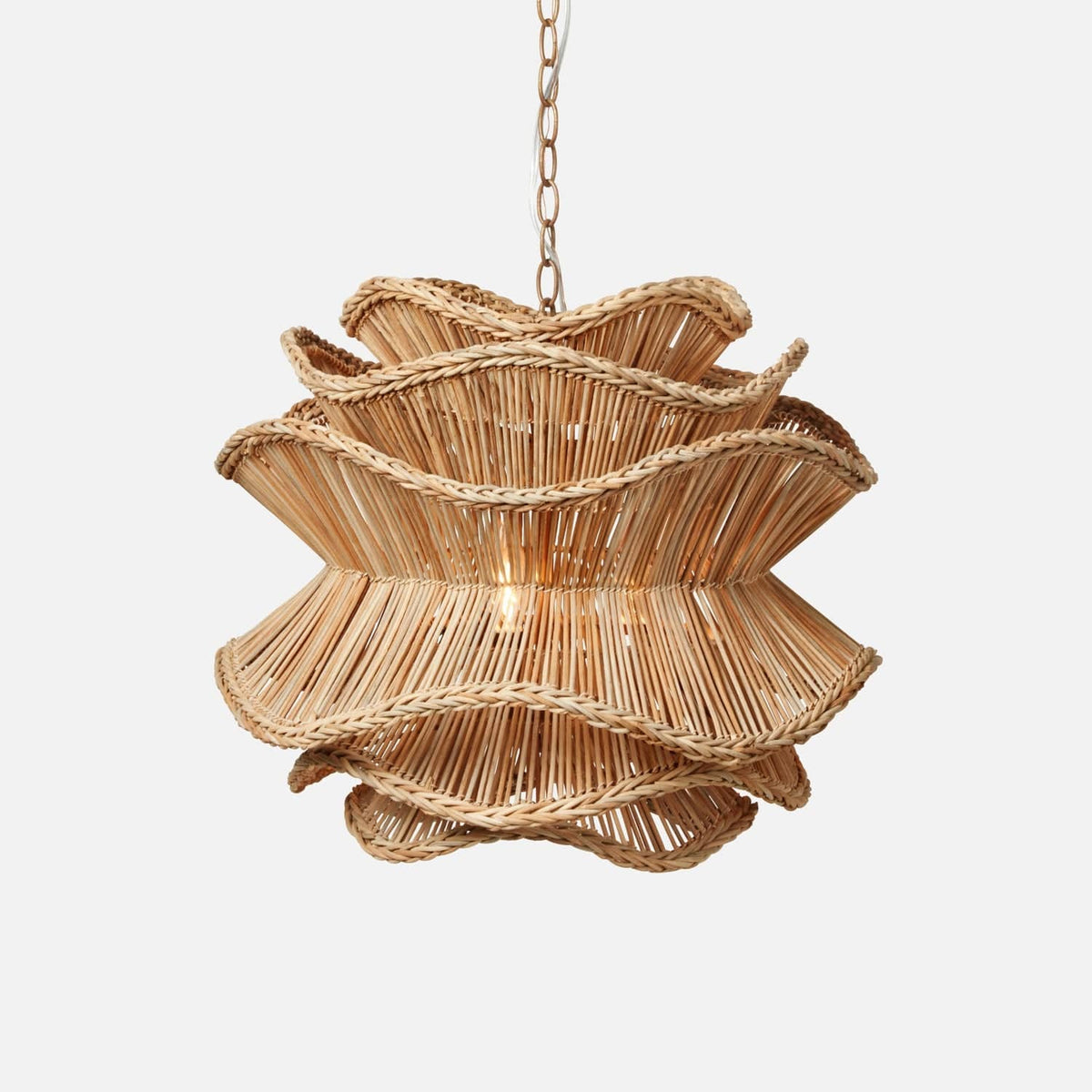 Made Goods Natural Rattan Alondra Chandelier Chandeliers CHAALONDR2218NT