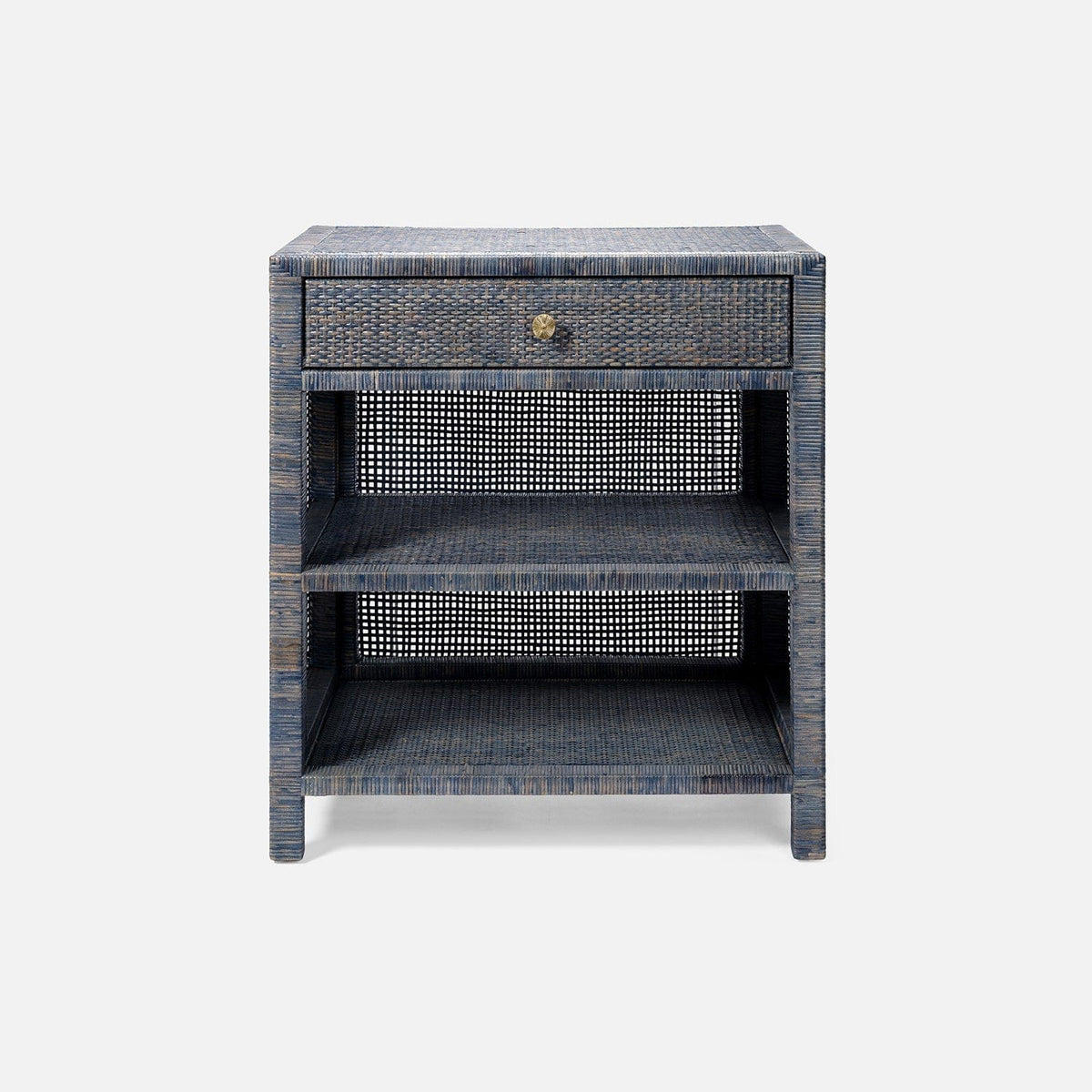 Made Goods Navy Stain Peeled Rattan Isla Nightstand Nightstands FURISLANG24NV