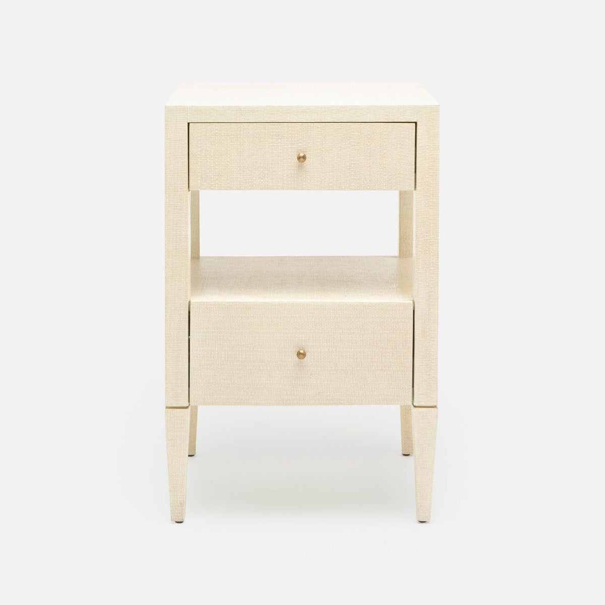 Made Goods Off-White Faux Raffia Conrad Nightstand Nightstands FURCONRADNGSG28RFIV