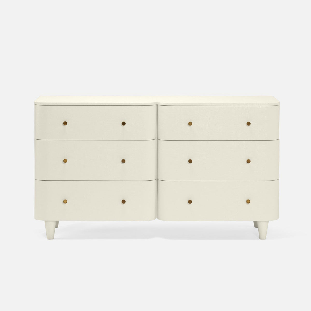 Made Goods Off-White Faux Raffia Olivia 60 Inch Dresser Dressers FUROLIVIADR6020RFIV
