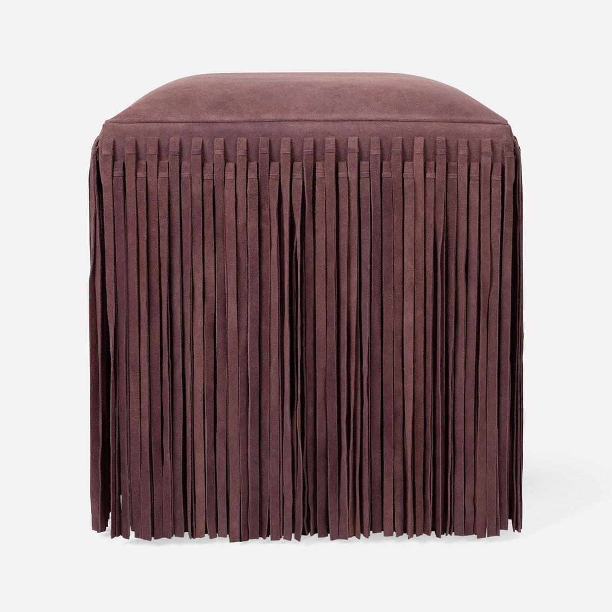 Made Goods Plum Suede Hallie Stool Stools FURHALLIESTPL