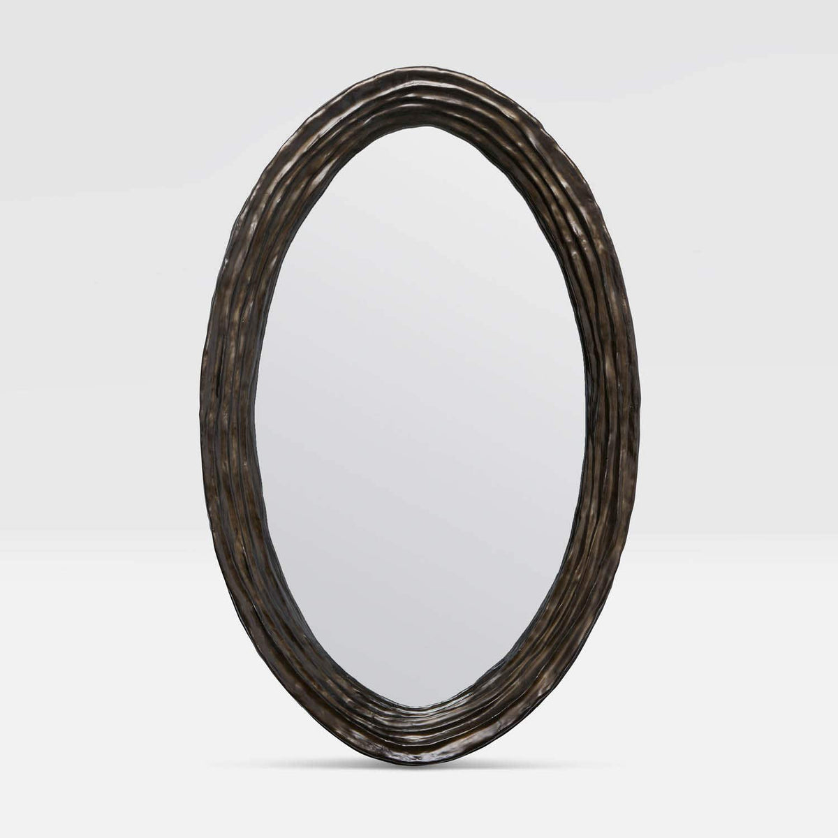 Made Goods Rustic Bronze Resin Hetty Oval Mirror Mirrors MIRHETTY3047RB