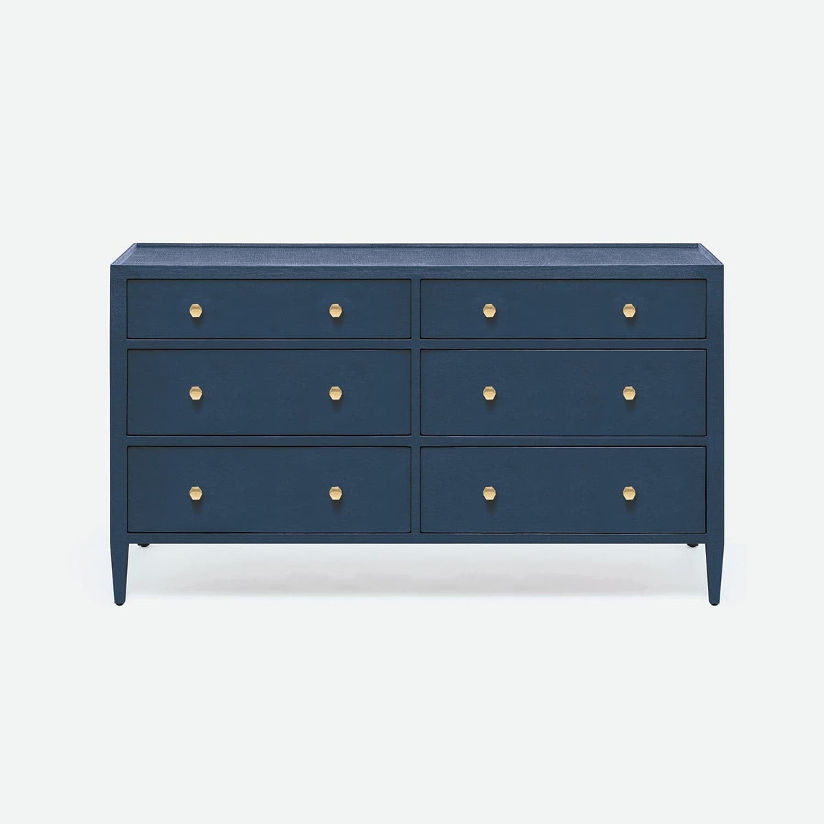 Made Goods True Navy Faux Belgian Linen Jarin 60 Inch Dresser Dressers FURJARINDR60LNTNV