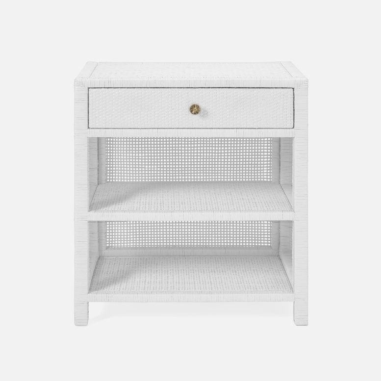 Made Goods White Peeled Rattan Isla Nightstand Nightstands FURISLANG24WH