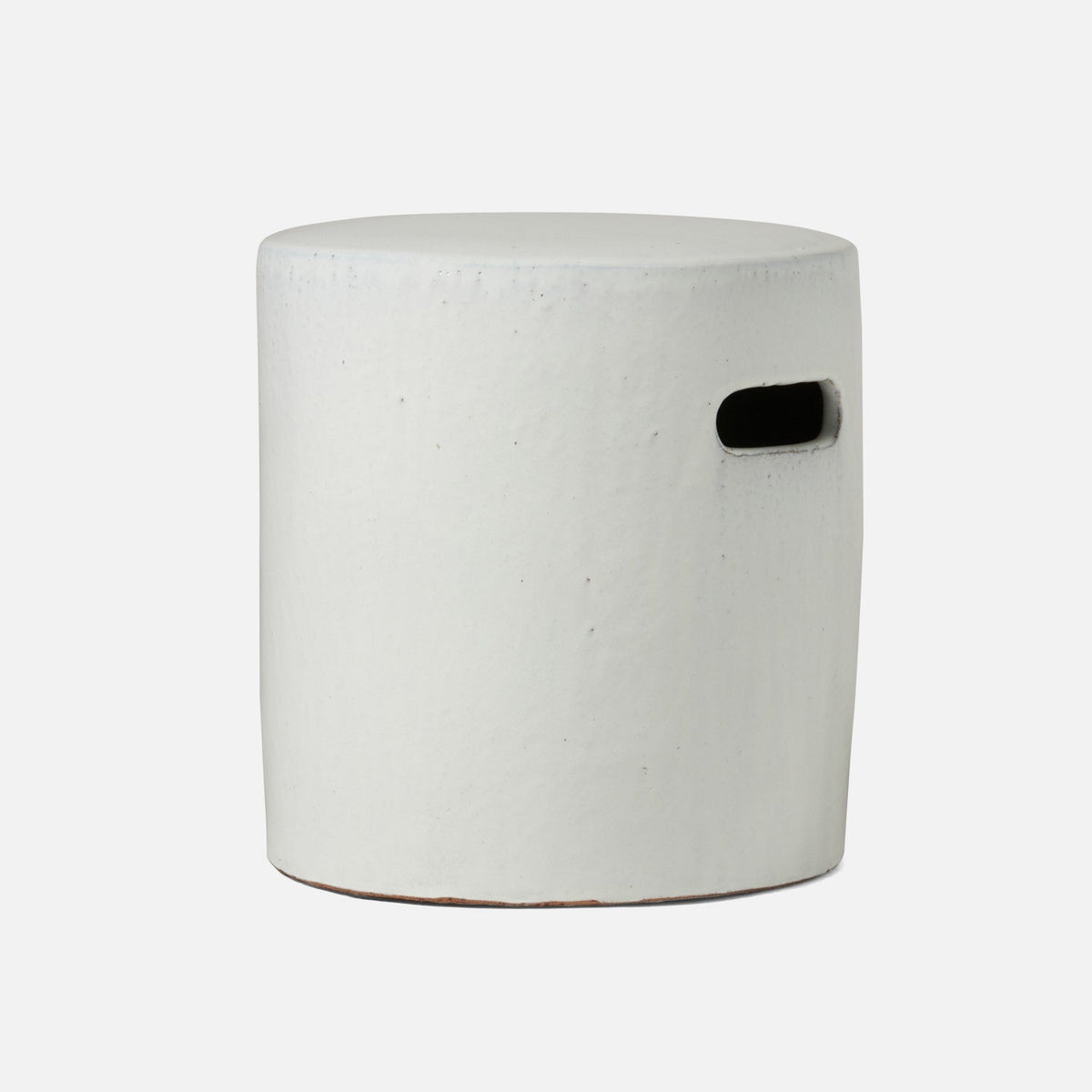 Made Goods White Stoneware Idris Stool Stool FURIDRISSTWH