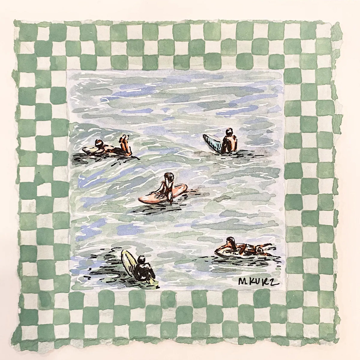 Makenzie Kurz Art Summer Surf Session Print Artwork