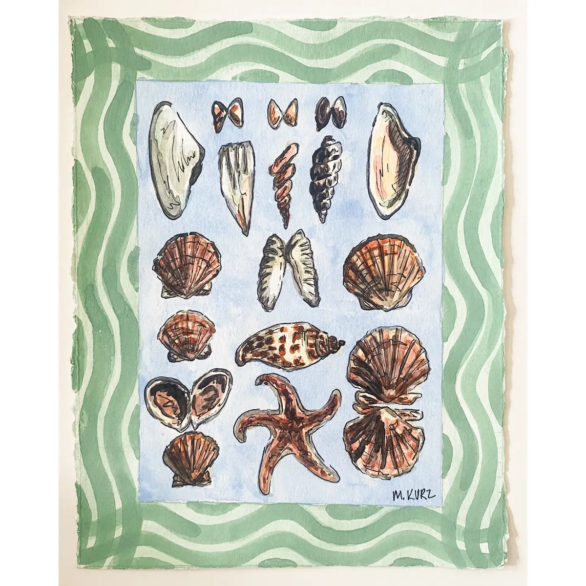 Makenzie Kurz Art Wavy Shell Collection Print Artwork WAVEYSHELLCOLLECTION