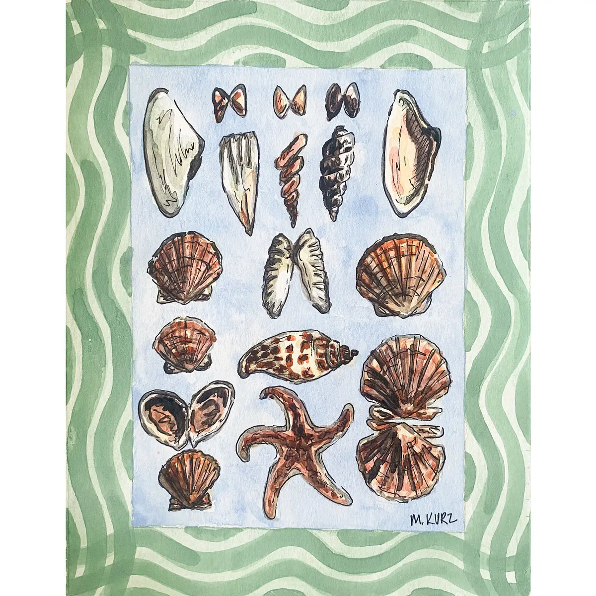 Makenzie Kurz Art Wavy Shell Collection Print Artwork WAVEYSHELLCOLLECTION