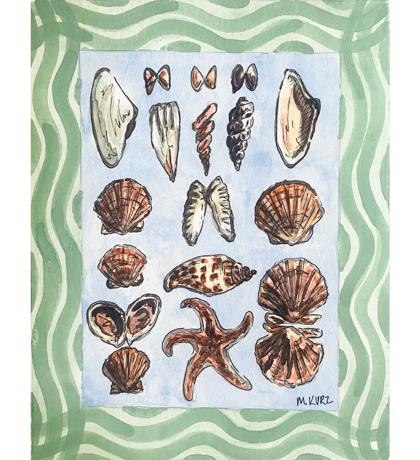 Wavy Shell Collection Print