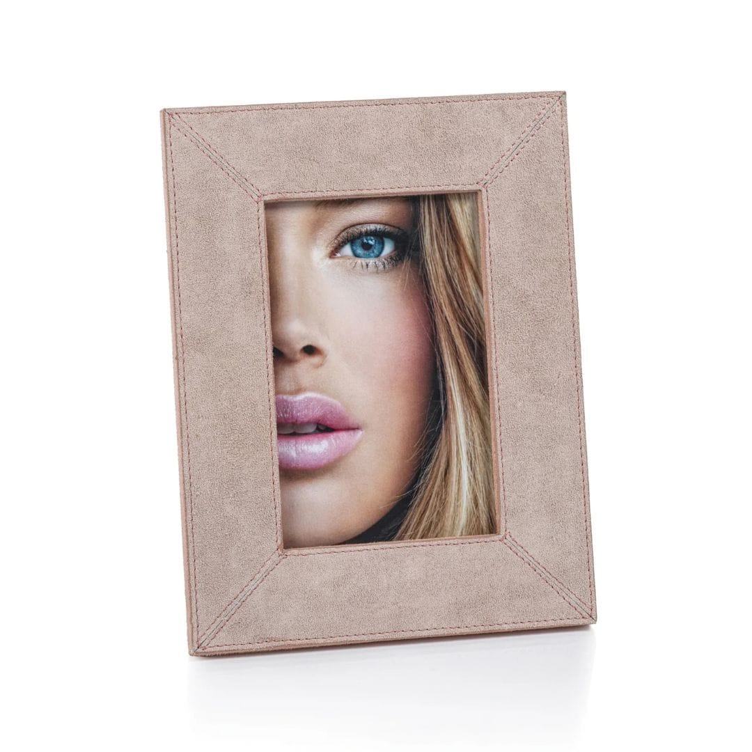 Megan Molten 4" x 6" Suede Lux Photo Frame - Amalfi Blush Picture Frames IN-7858