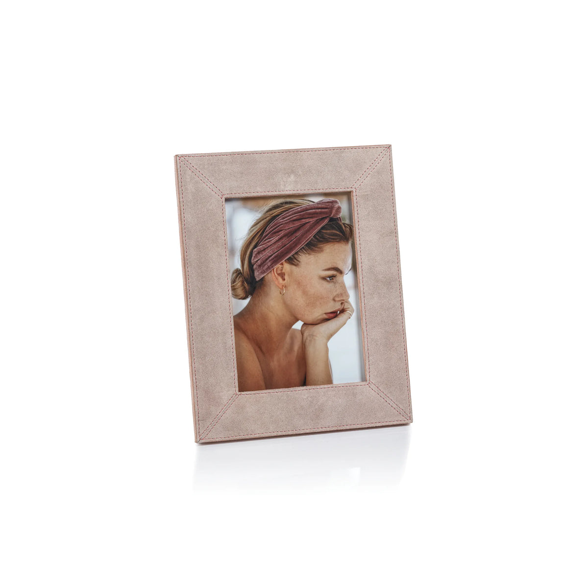 Megan Molten 5" x 7" Suede Lux Photo Frame - Amalfi Blush Picture Frames IN-7861