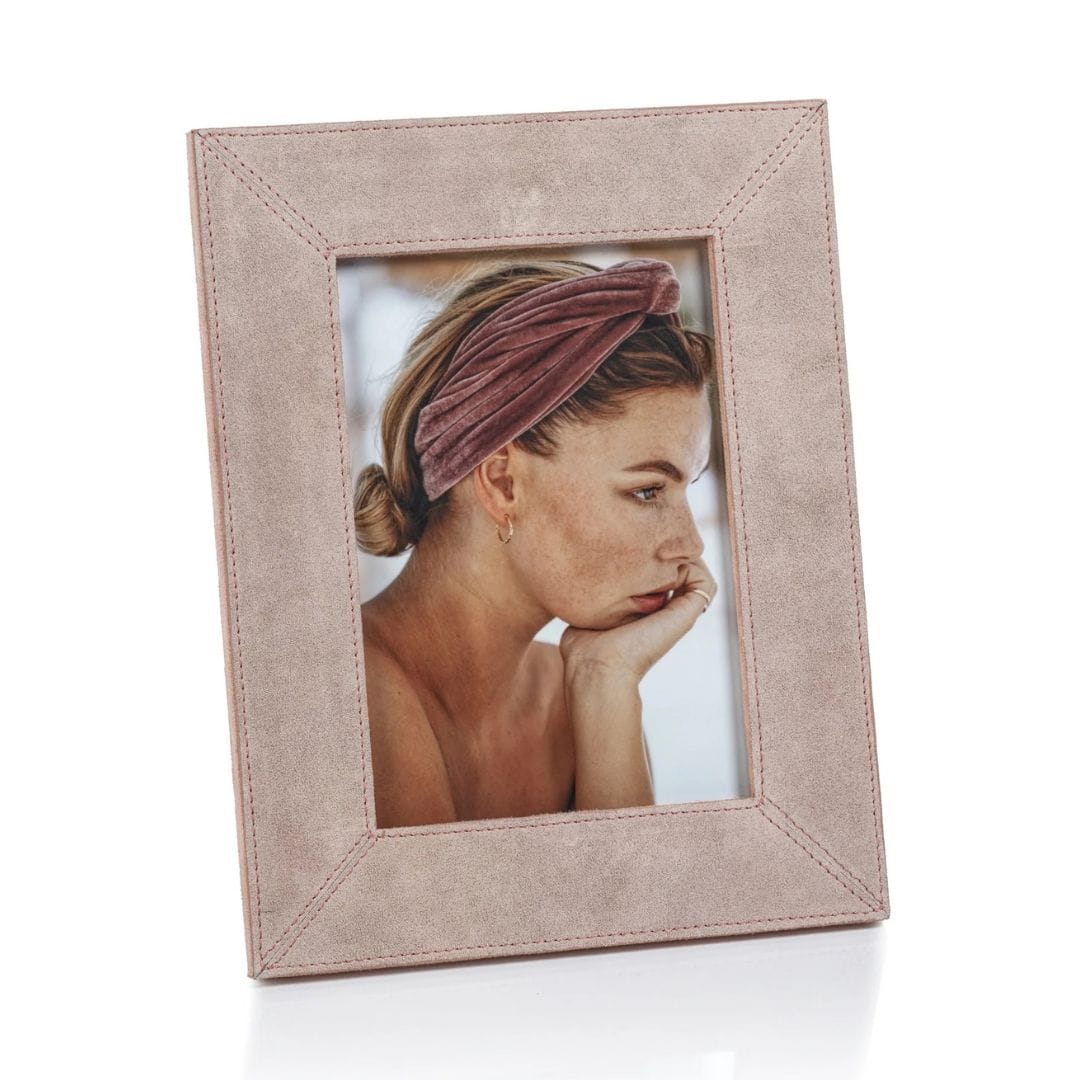 Megan Molten 5" x 7" Suede Lux Photo Frame - Amalfi Blush Picture Frames IN-7861