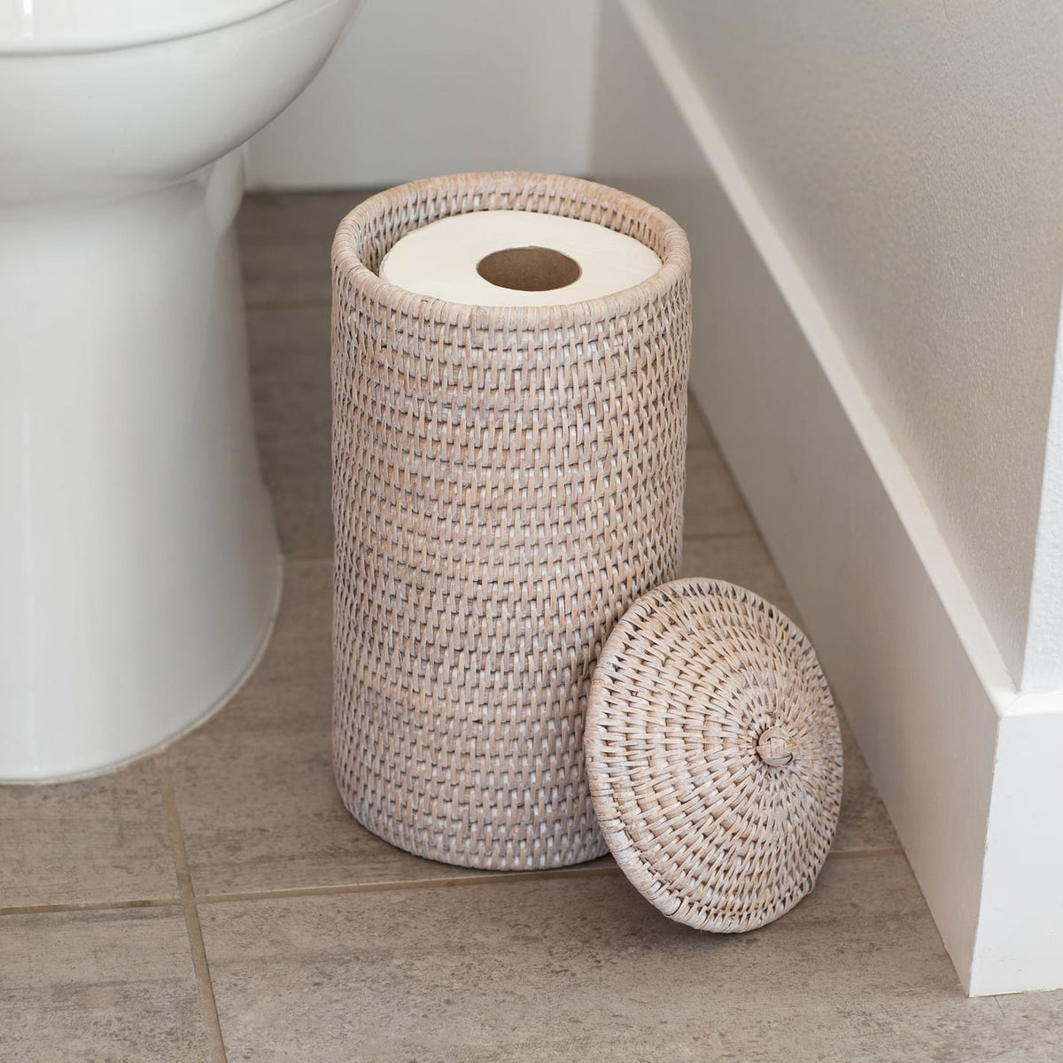 Megan Molten Rattan Bathroom Organizer Tissue Holders ATC-BS443